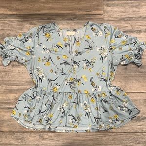 Floral peplum top